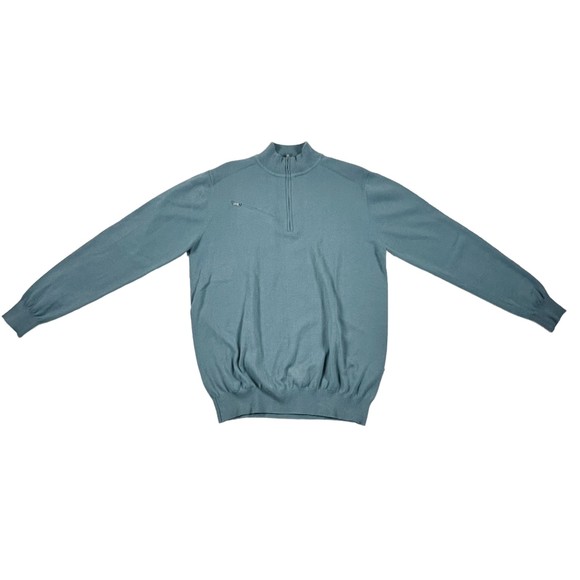 Ping Men's Lgt Blue Merino Wool Blend Sensorwarm 1/4 Zip Sweater Jumper Golf, M - Picture 2 of 16